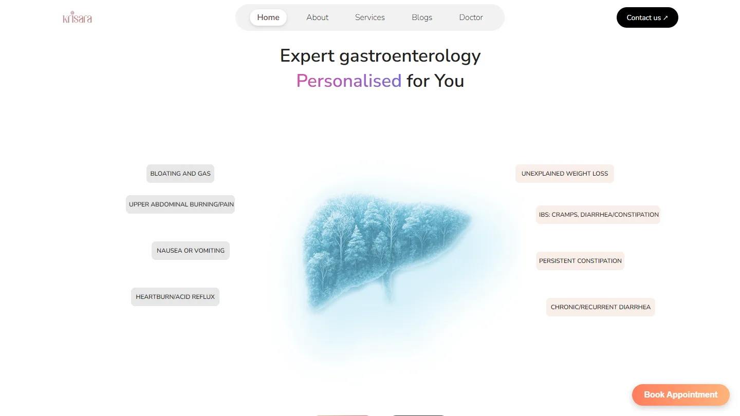 Krisara Gastro website