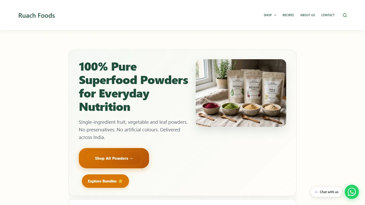 Ruach Foods website