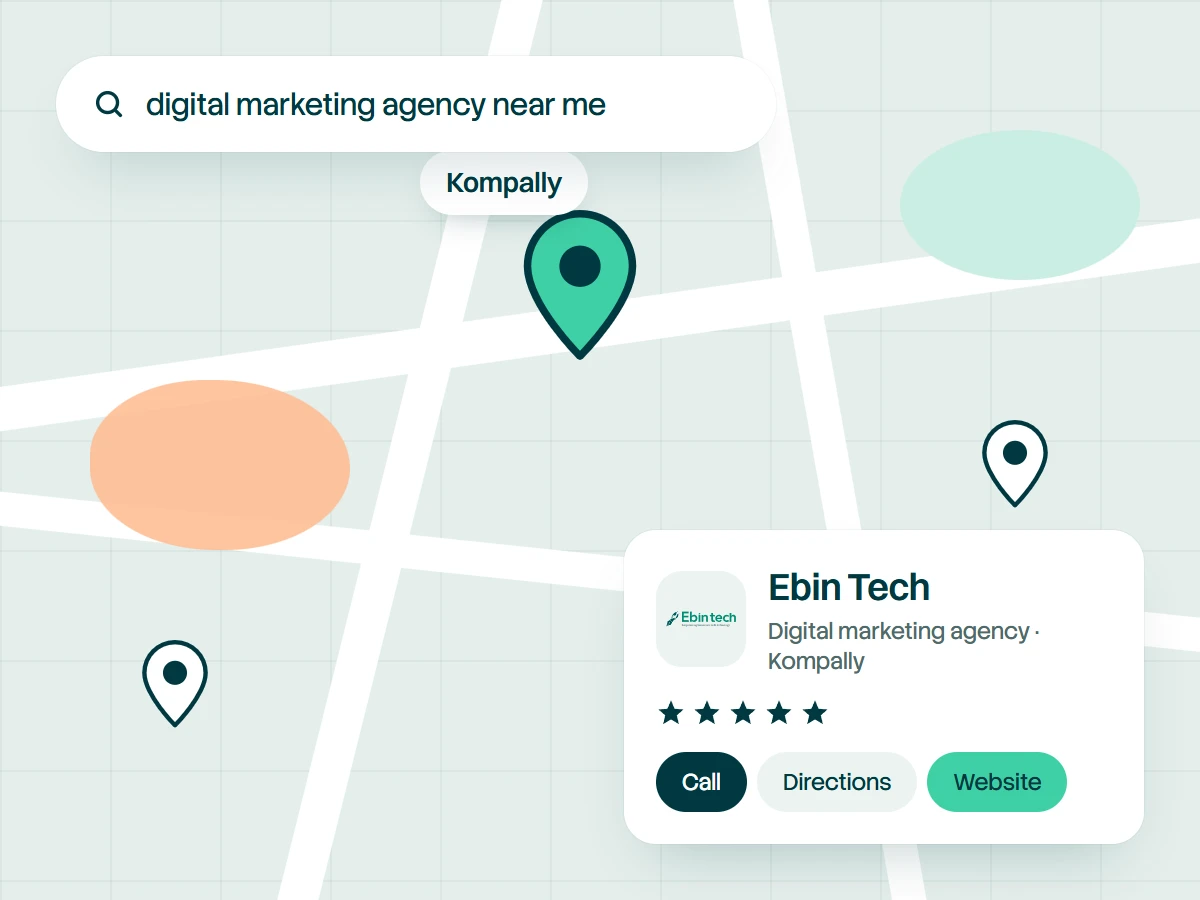 Ebin Tech listing in Google Maps local search results for Kompally
